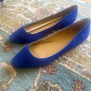 Talbots Suede Flats in Cobalt Blue